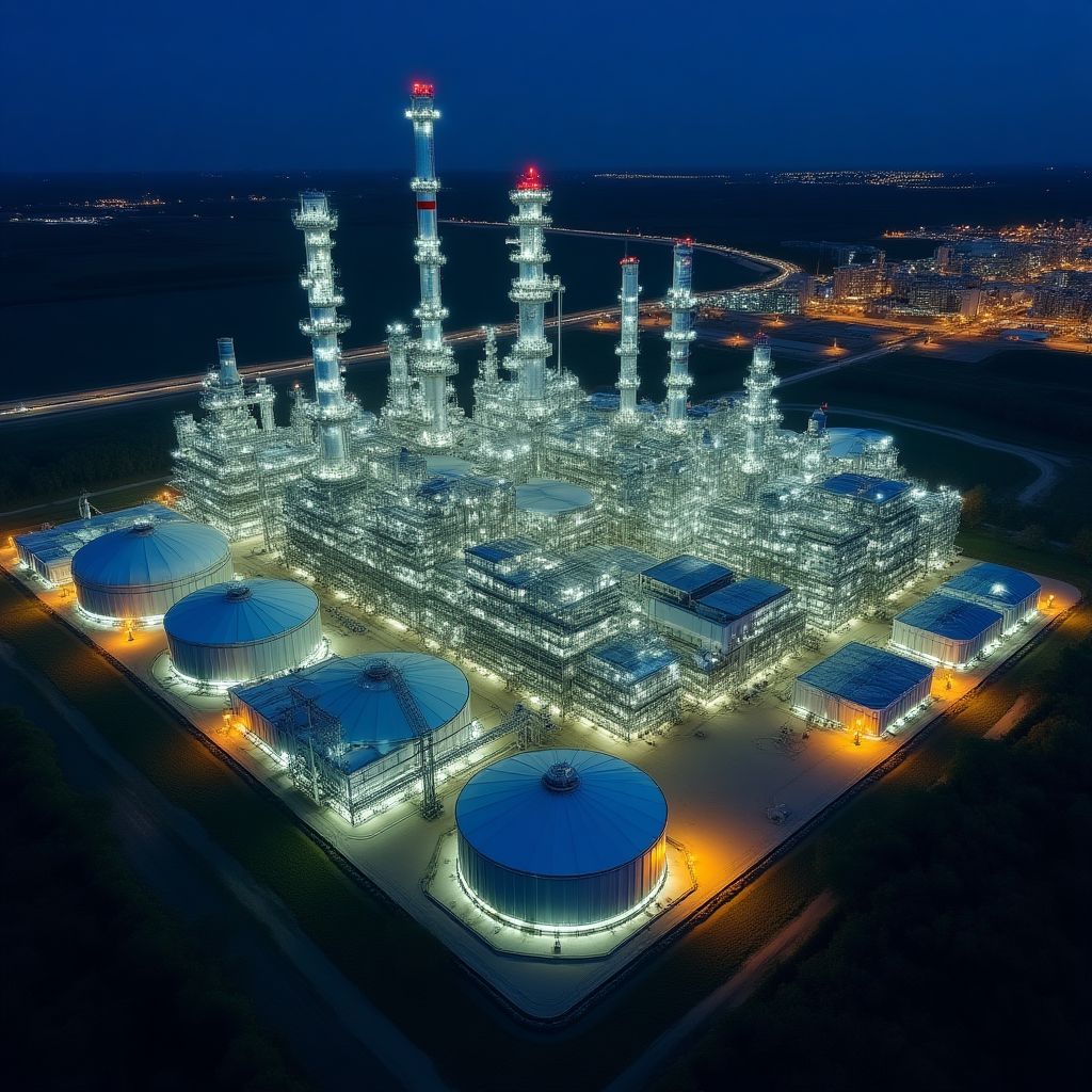Refinería YPF moderna