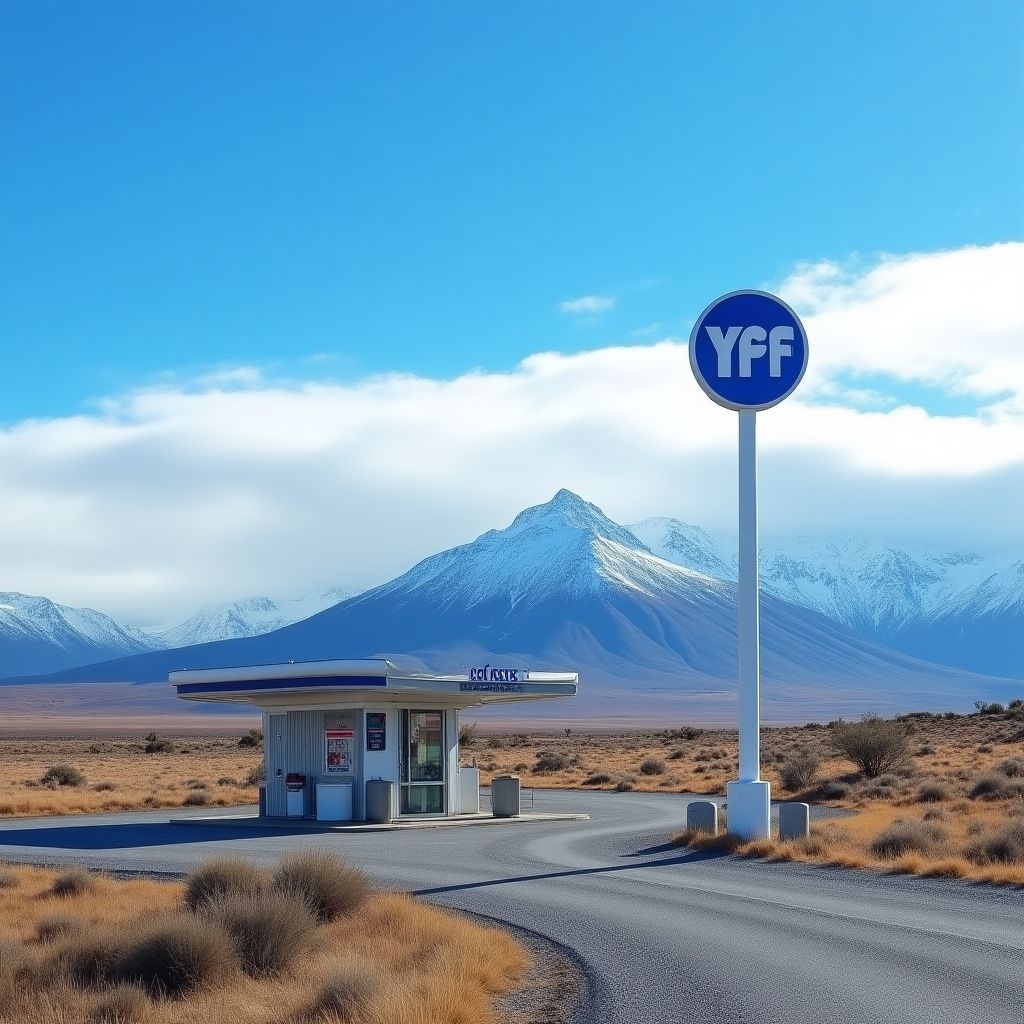 Estación YPF en la Patagonia